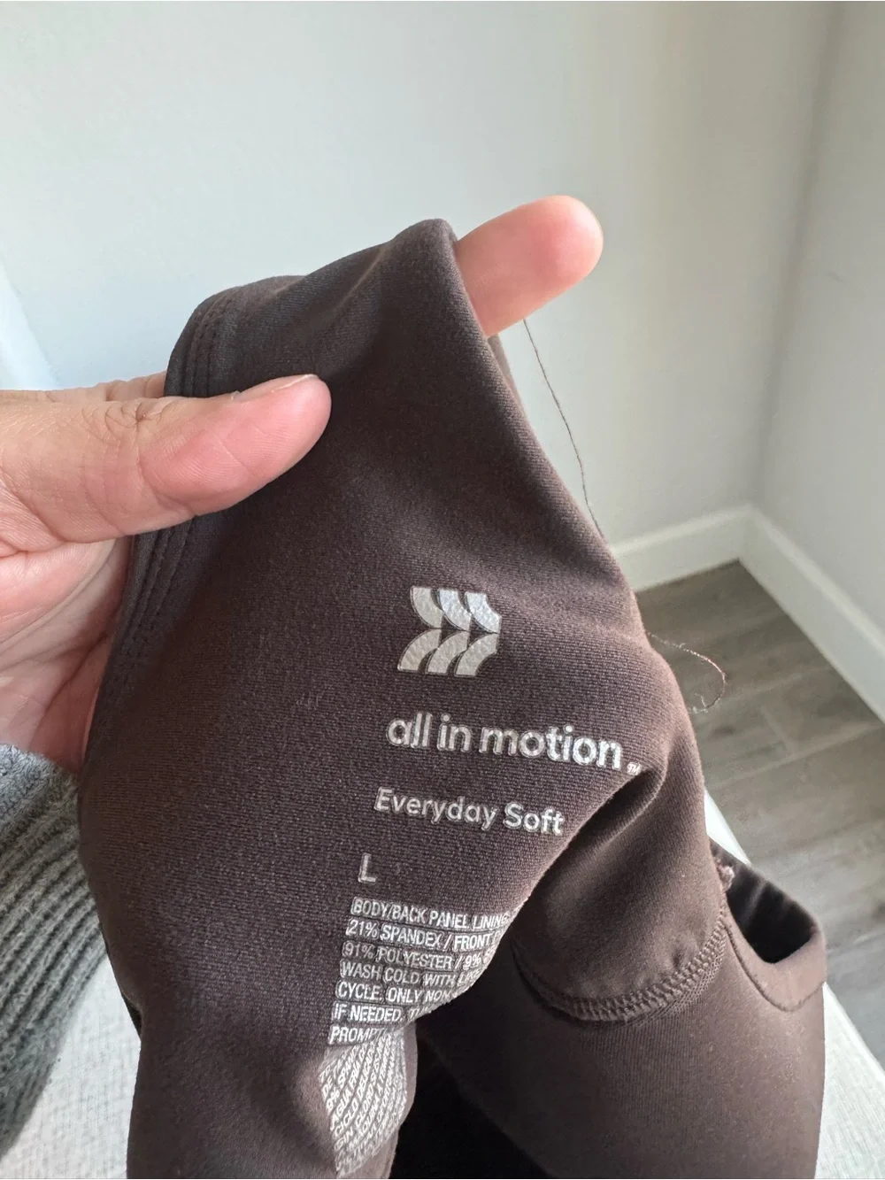 all in motion Brown Scoop Neck Crop Sports Bra